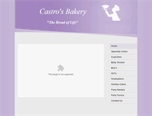 Tablet Screenshot of castrobakery2.com